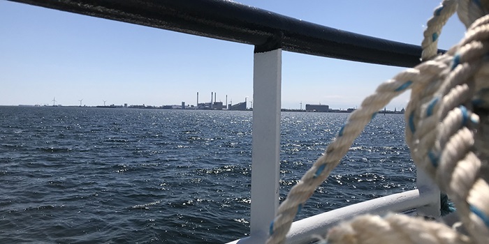 Udsigt fra skib på Øresund. Foto: Helle Falborg.