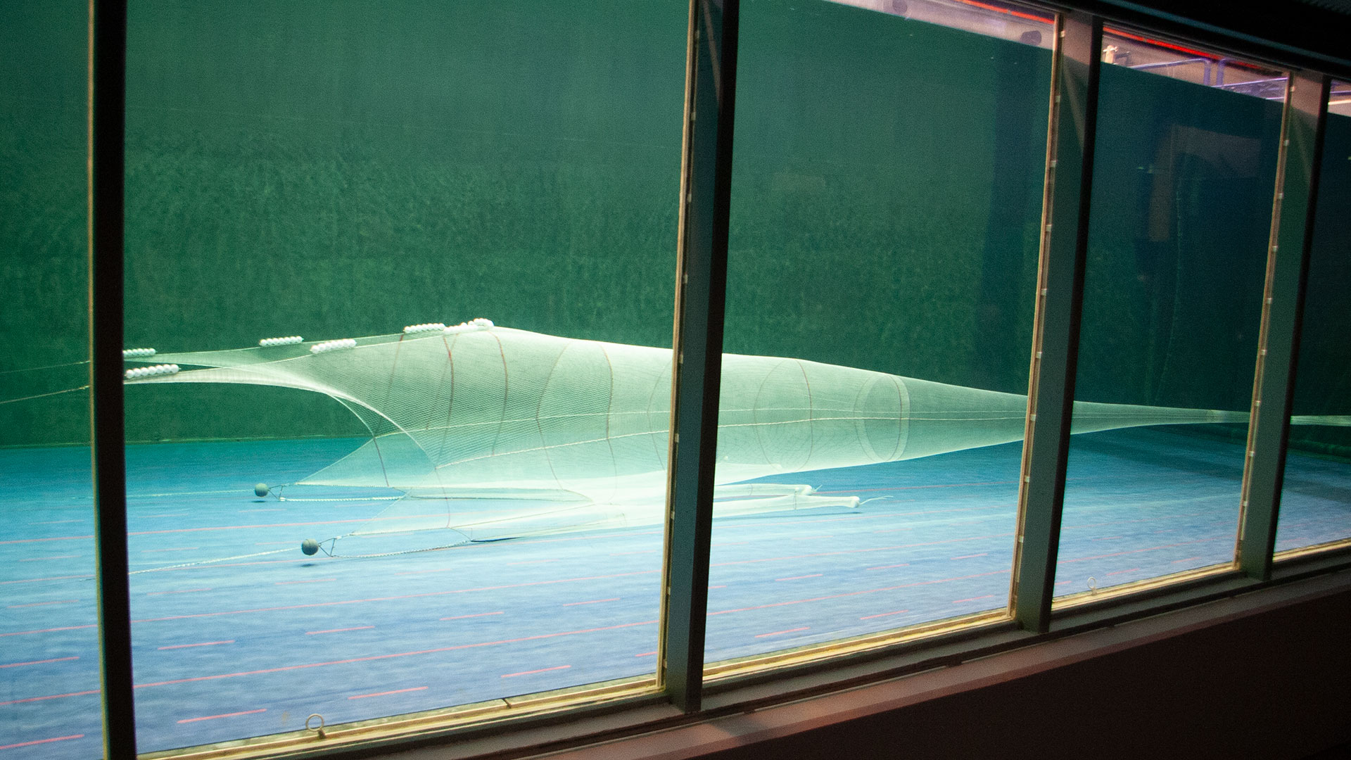 Flume tank at North Sea Science Park, Hirtshals