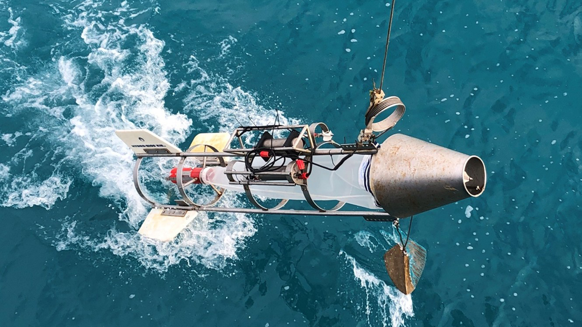 The High-speed plankton sampler “Nackthai” that is used to collect mackerel eggs. ©Bastian Huwer The High-speed plankton sampler “Nackthai” that is used to collect mackerel eggs.